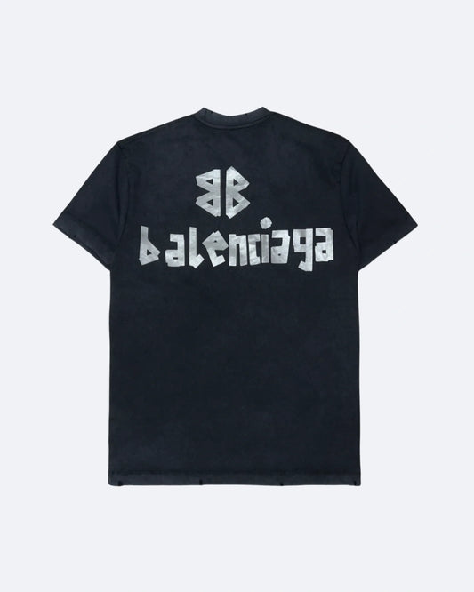 Balenciaga - Silver Tape T-Shirt - Black