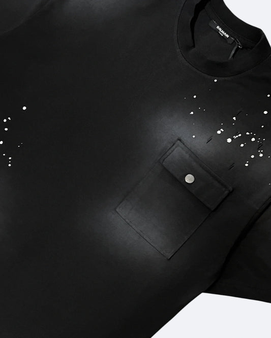 Balmain - Pocket Washed Out T-Shirt - Black