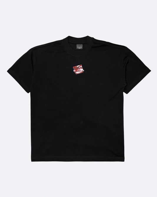 Balenciaga - Red Taped Logo T-Shirt - Black