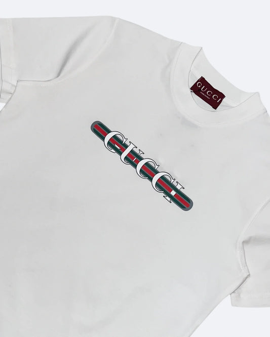 GC - Stripe Logo T-Shirt - White