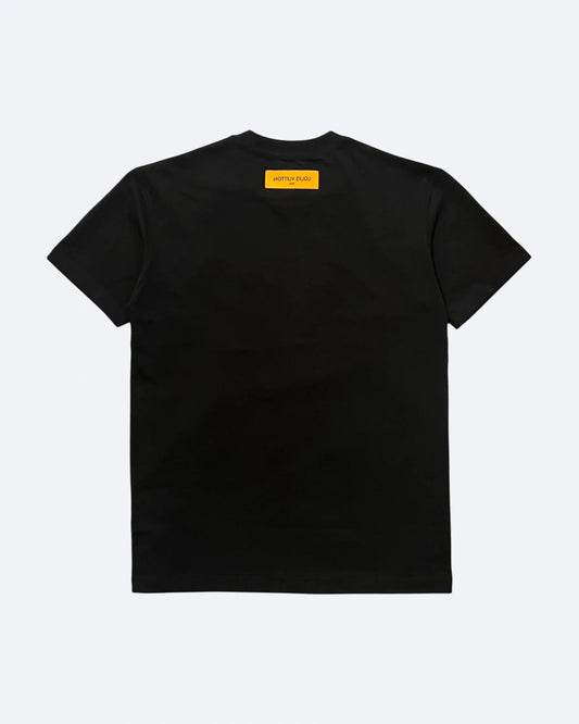 LVTN - Silver Tape Monogram T-Shirt - Black