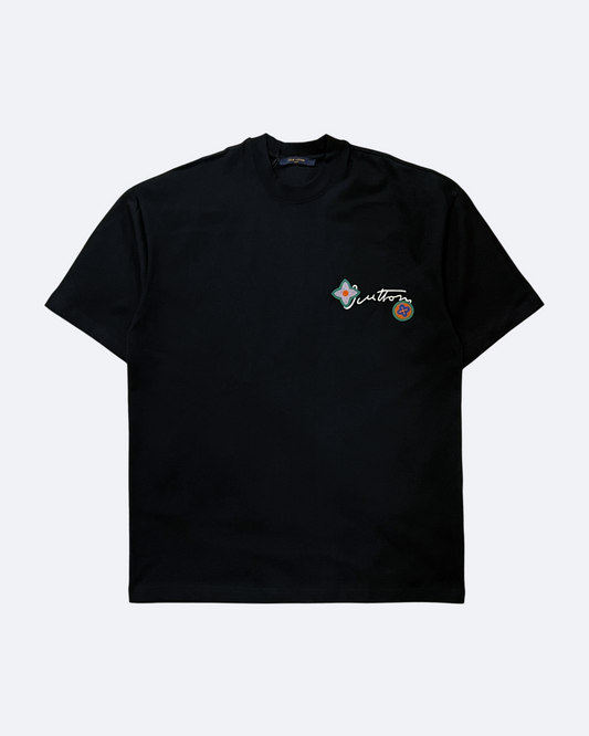 LVTN - Script Embroidery Logo T-Shirt - Black
