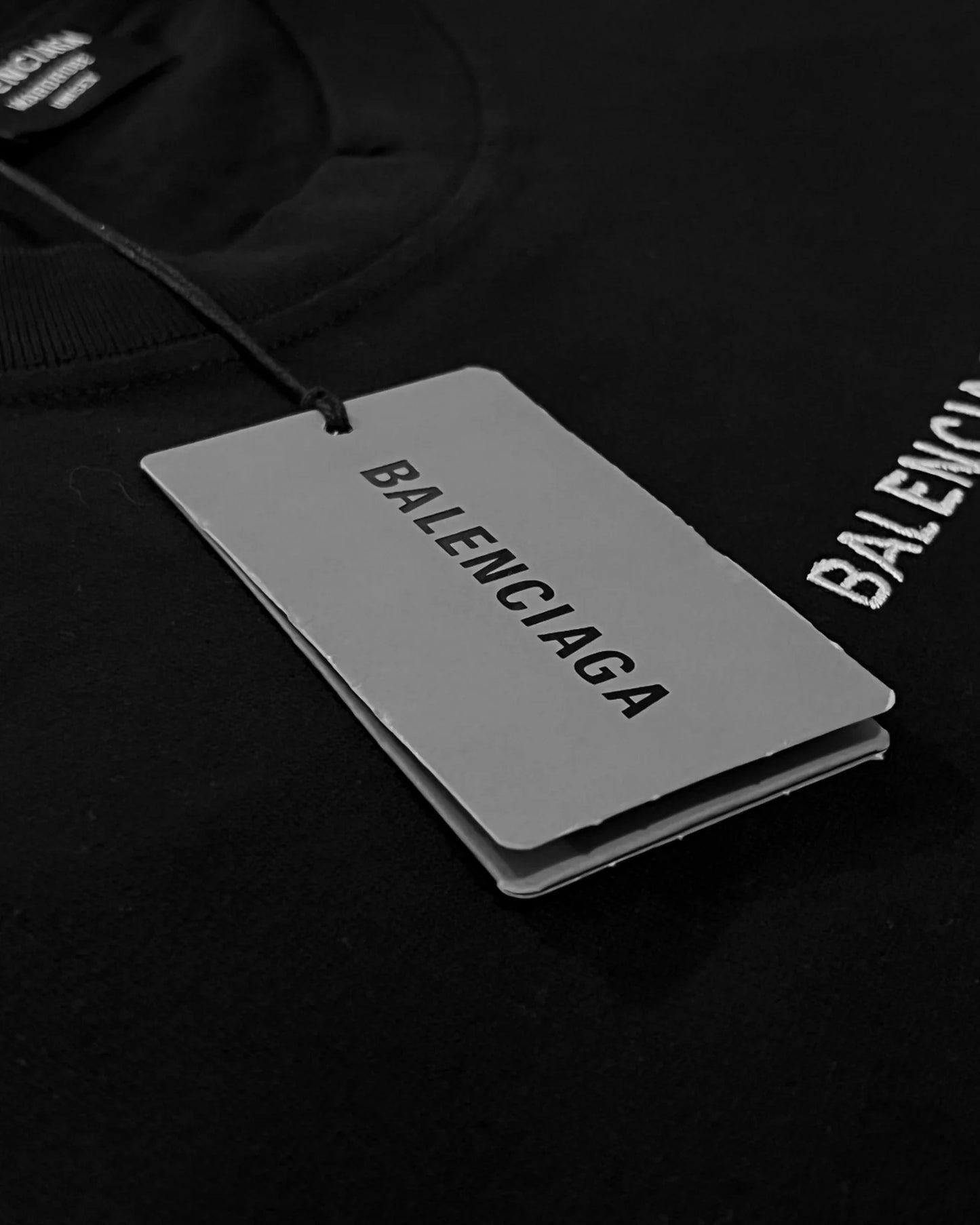 Balenciaga - Logo Embroidery T-Shirt - Black