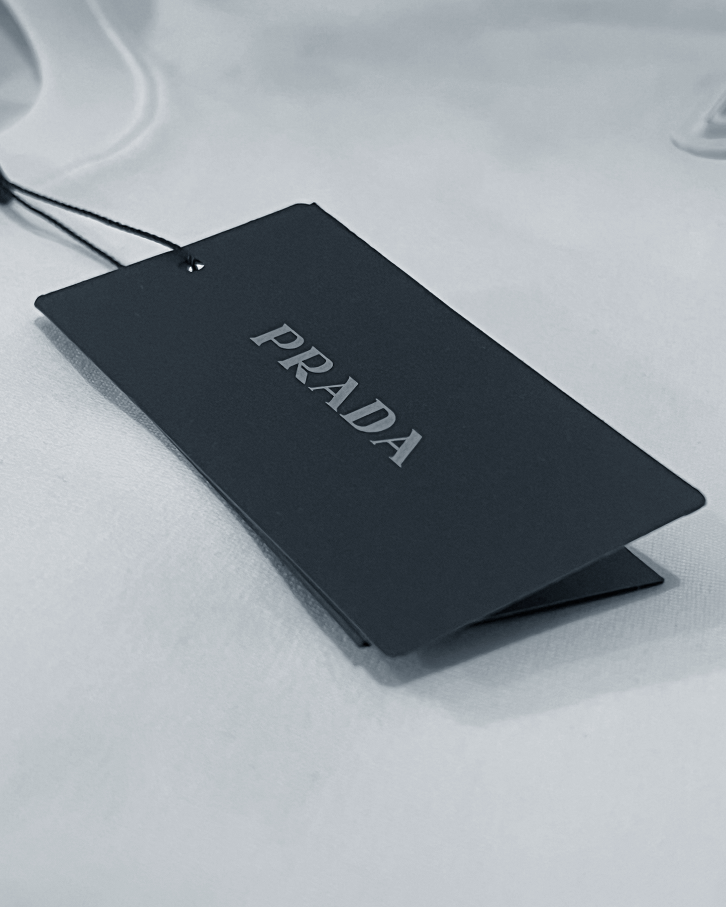 Prada - White Plate Logo T-Shirt - White