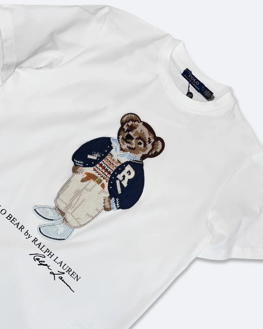 Ralph Lauren - College Polo Bear Embroidery T-Shirt - White