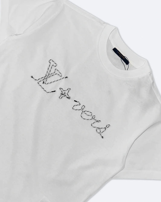 Louis Vuitton - Lovers Embroidery T-Shirt - White