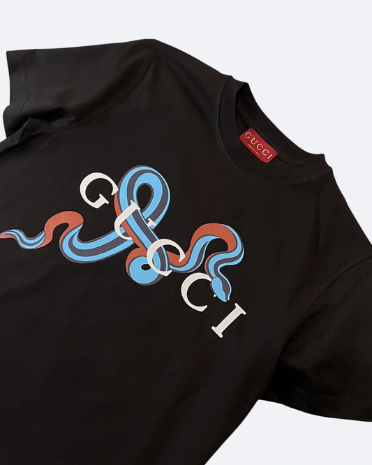 Gucci - Snake Logo T-Shirt - Black