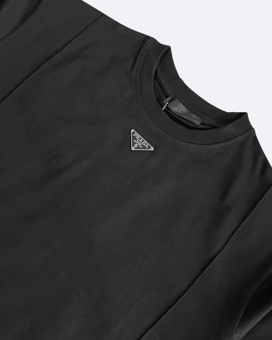 Prada - Logo Seamed T-Shirt - Black