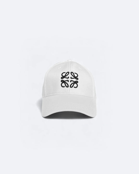 Loewe - Black Logo Embroidery Cap - White