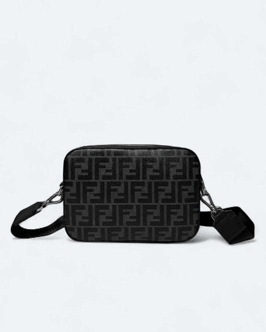 Fendi - Yellow Stripe Messenger Bag - Black