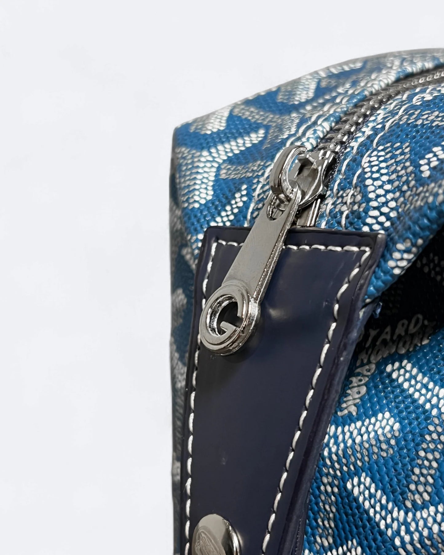 Goyard - Goyardine Pattern Hand Pouch Bag - Blue