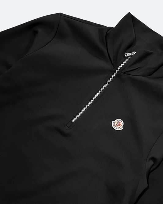 Moncler - Logo Half-Zip Sweatshirt - Black