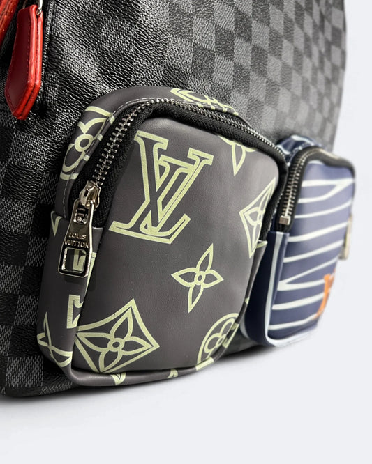 Louis Vuitton - Damier Pattern Multipocket Backpack - Black