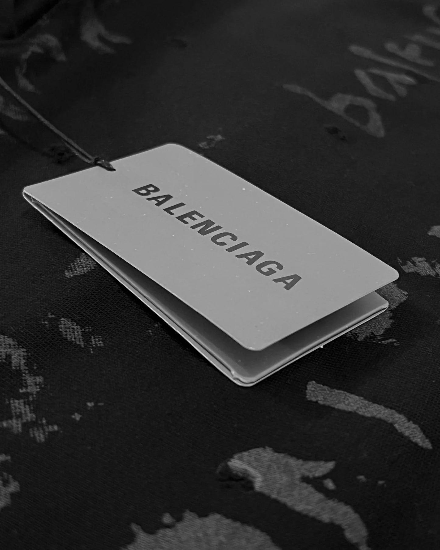 Balenciaga - Shadow Script Hoodie - Black