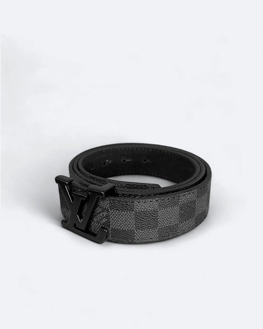 Louis Vuitton - Damier Black Pattern Belt - Black