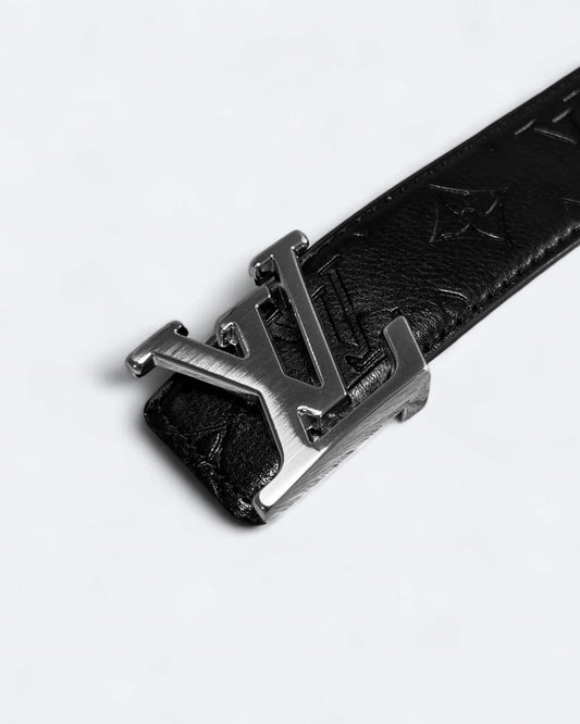 Louis Vuitton - LV Embossed Pattern Belt - Silver