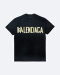 Balenciaga - Yellow Tape T-Shirt - Black