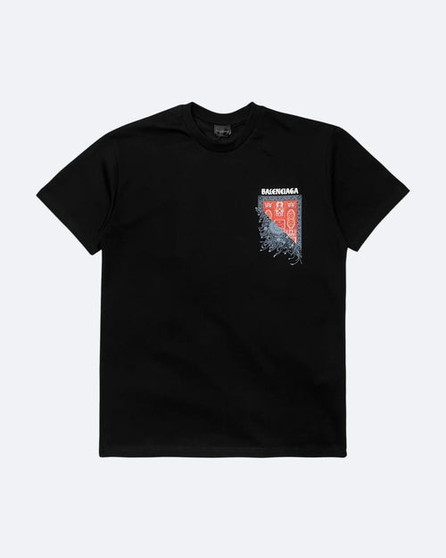 Balenciaga - Red Bandana T-Shirt - Black