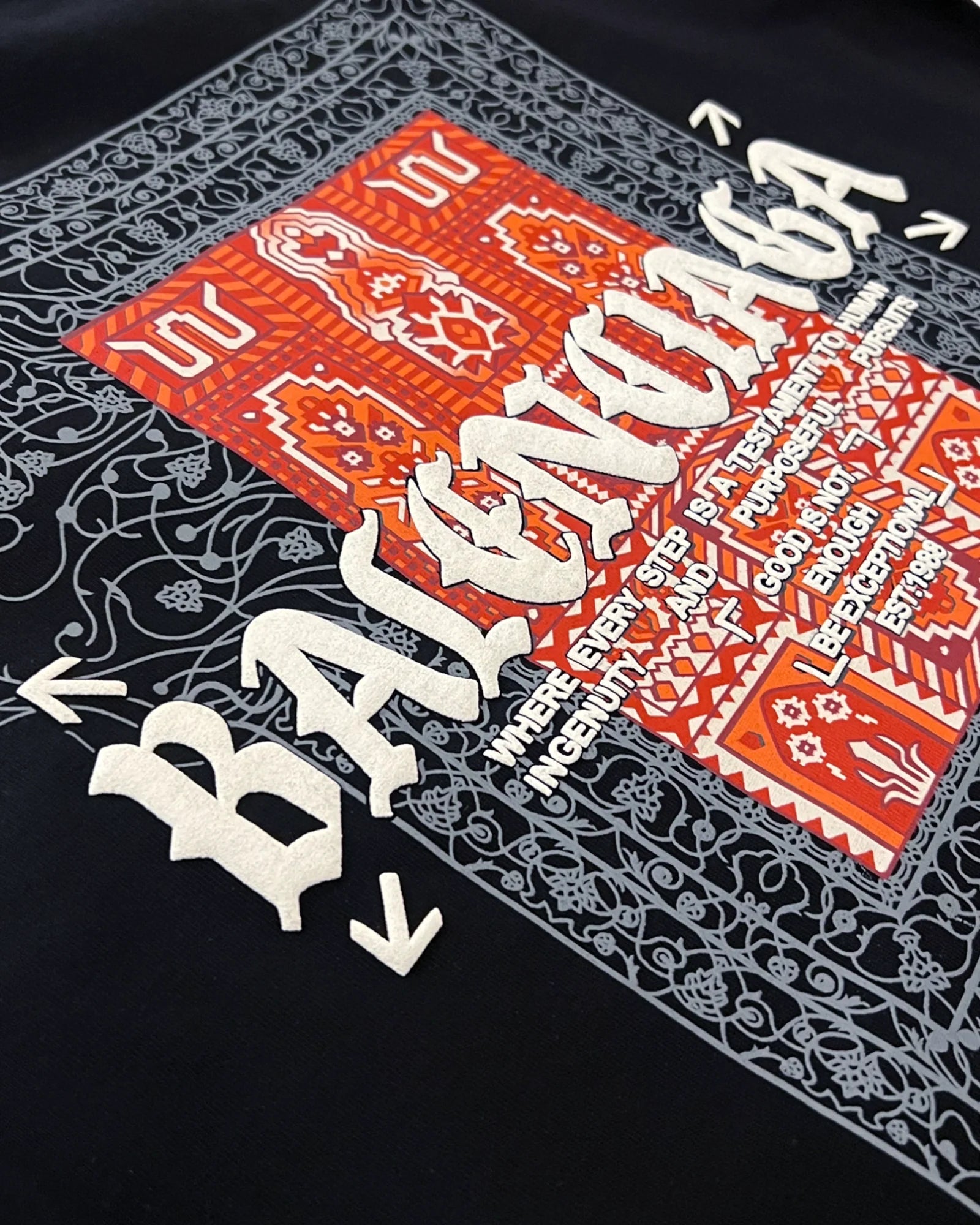 Balenciaga - Red Bandana T-Shirt - Black