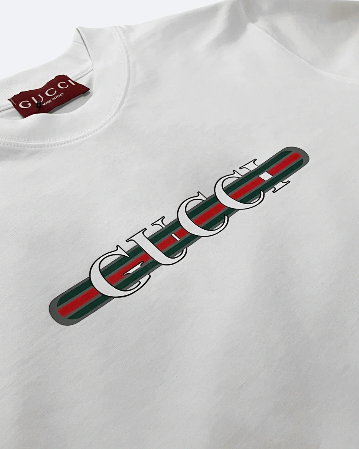 GC - Stripe Logo T-Shirt - White