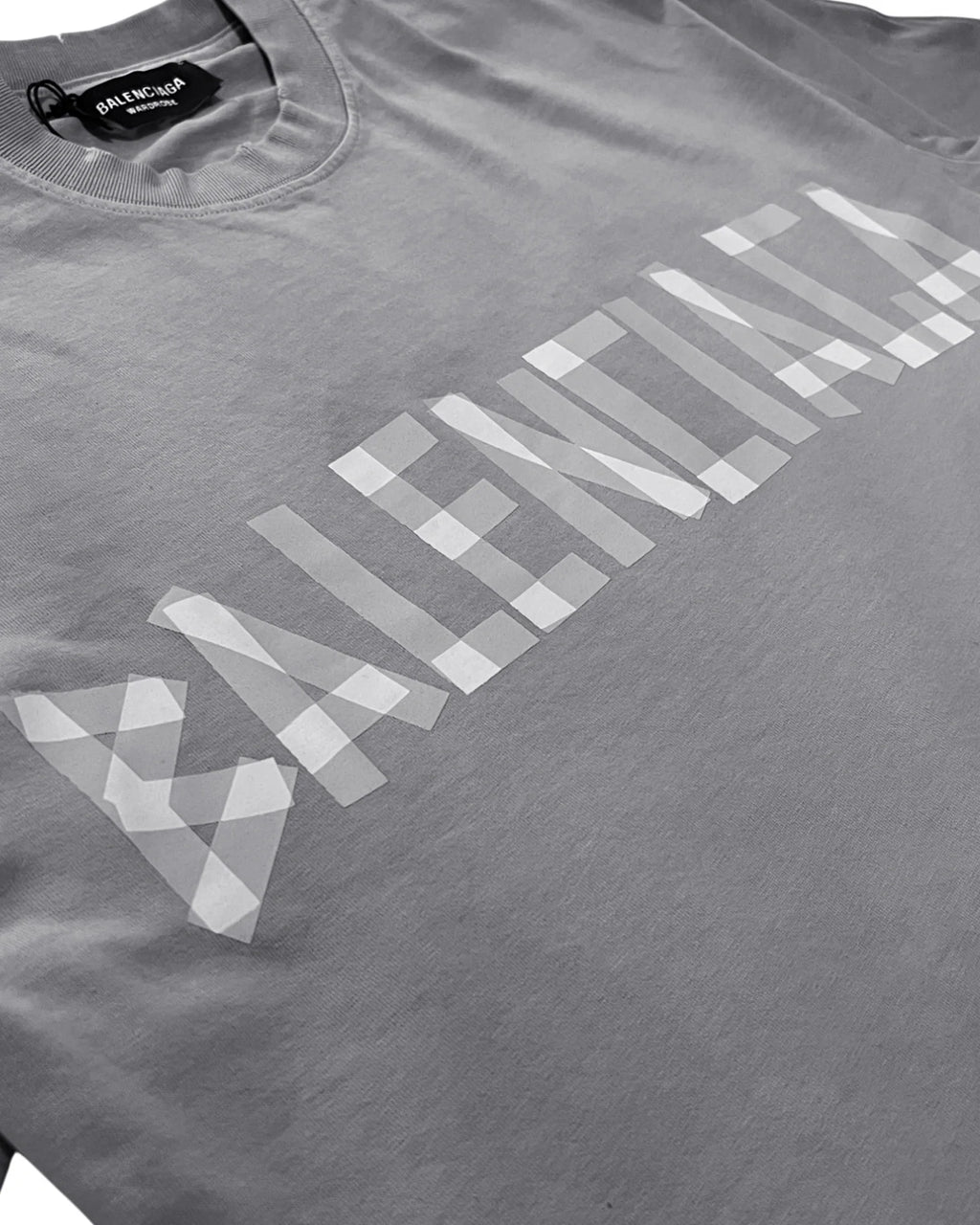 Balenciaga - Transparent Tape T-Shirt - Gray