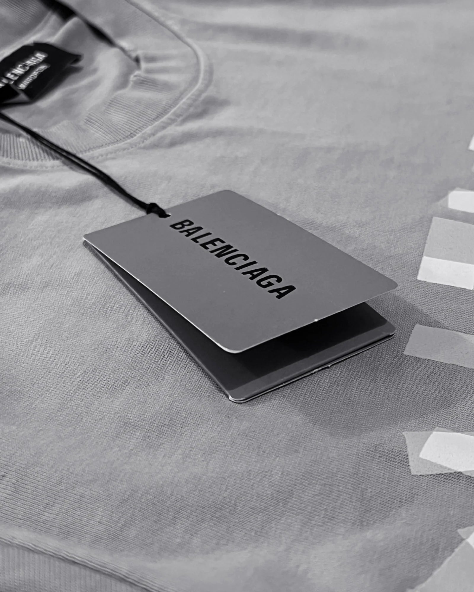 Balenciaga - Transparent Tape T-Shirt - Gray