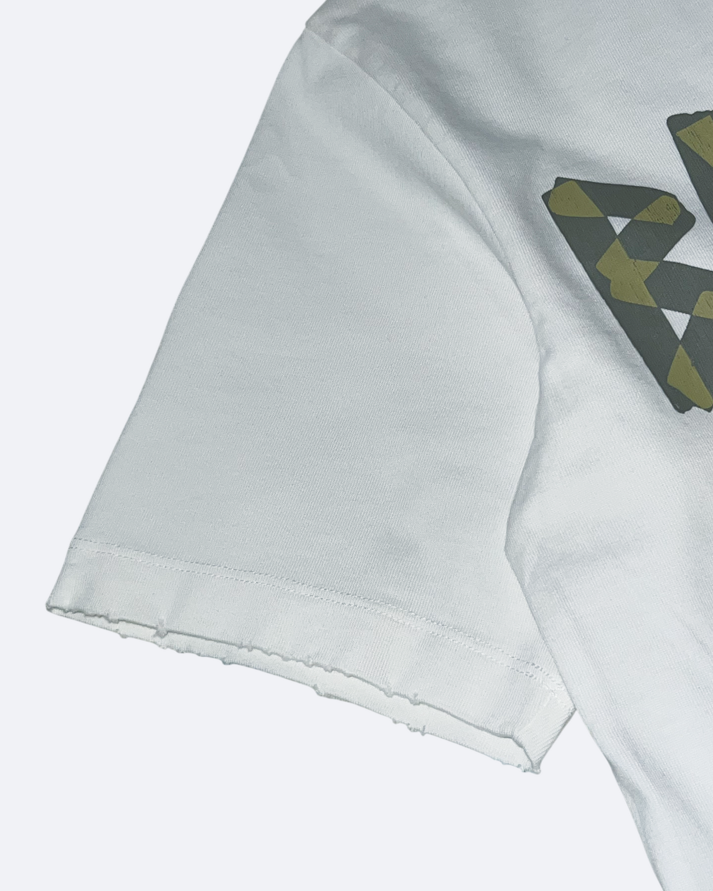 Balenciaga - Yellow Tape Distressed T-Shirt - White