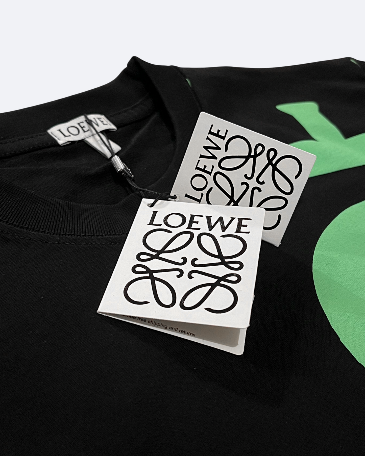 Loewe - Green Side Logo T-Shirt - Black