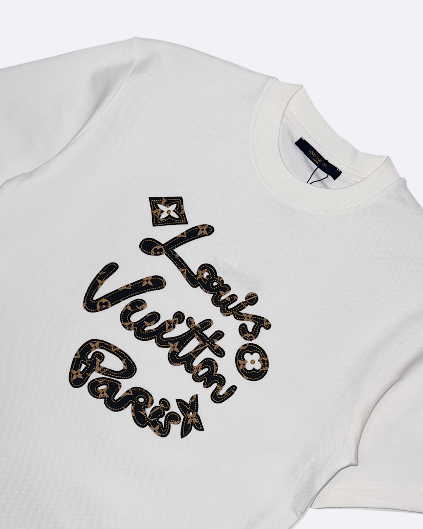 LVTN - Script Pattern T-Shirt - White