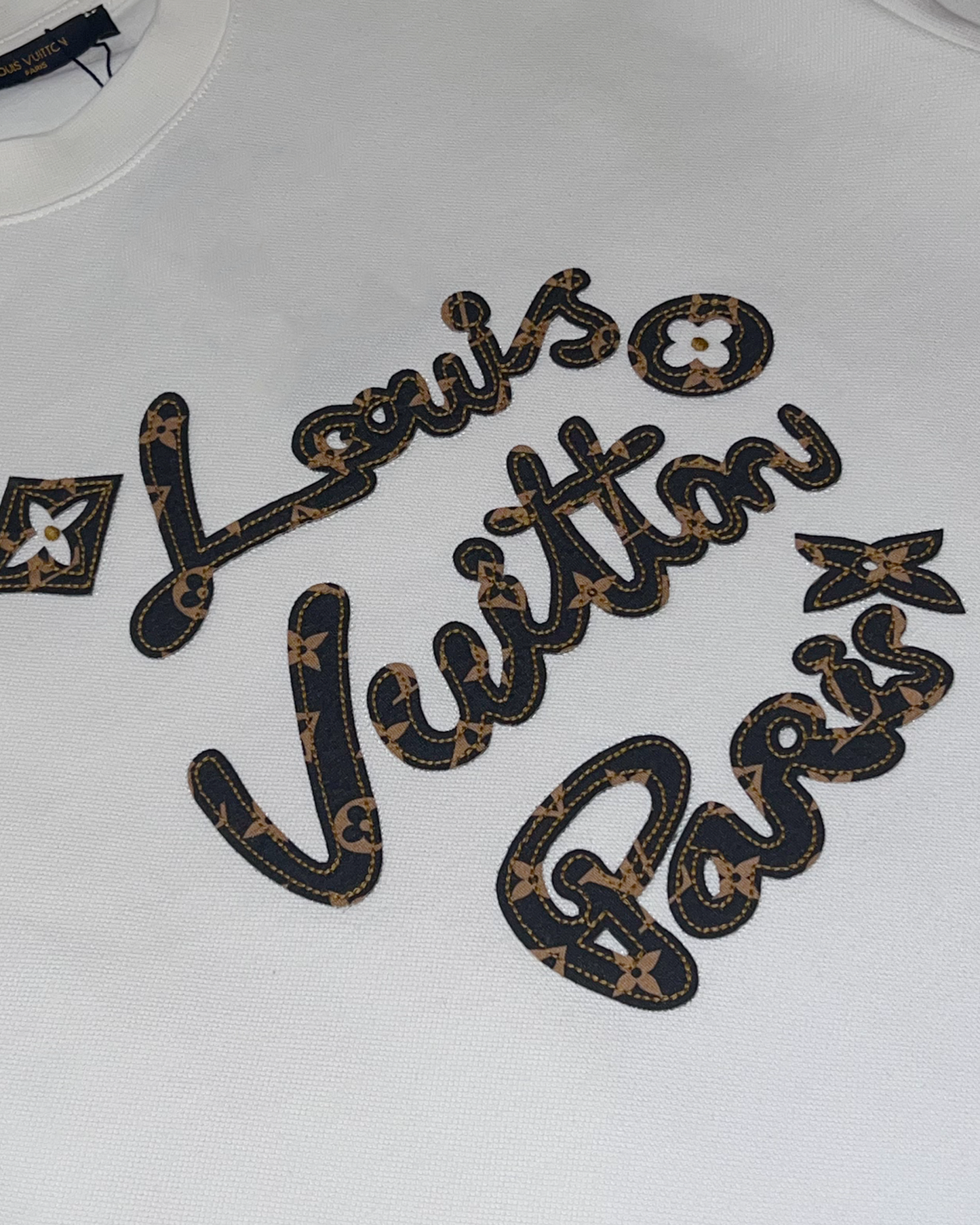 LVTN - Script Pattern T-Shirt - White