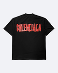 Balenciaga - Red Caution Tape T-Shirt - Black