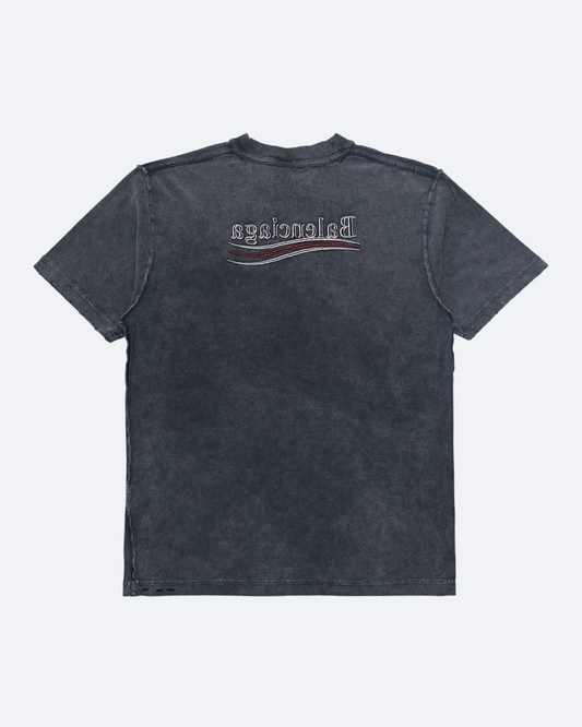 Balenciaga - Reversed Embroidery T-Shirt - Dark Gray