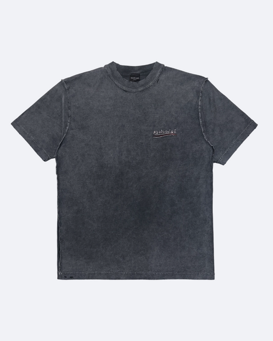 Balenciaga - Reversed Embroidery T-Shirt - Dark Gray