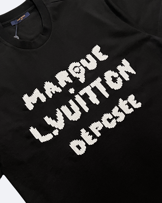 LVTN - Marque Knitted Logo T-Shirt - Black
