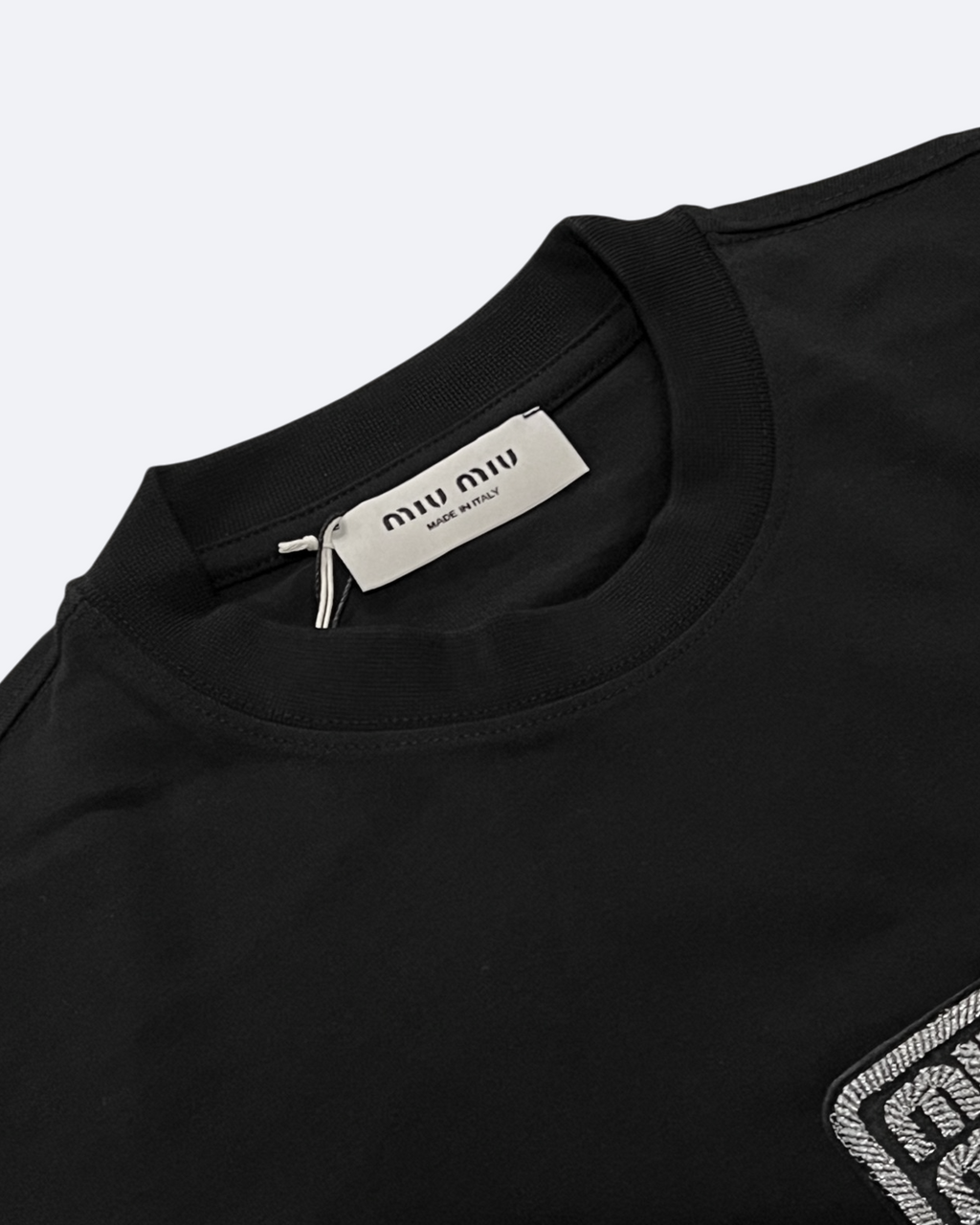 Miu Miu - Logo Patch T-Shirt - Black