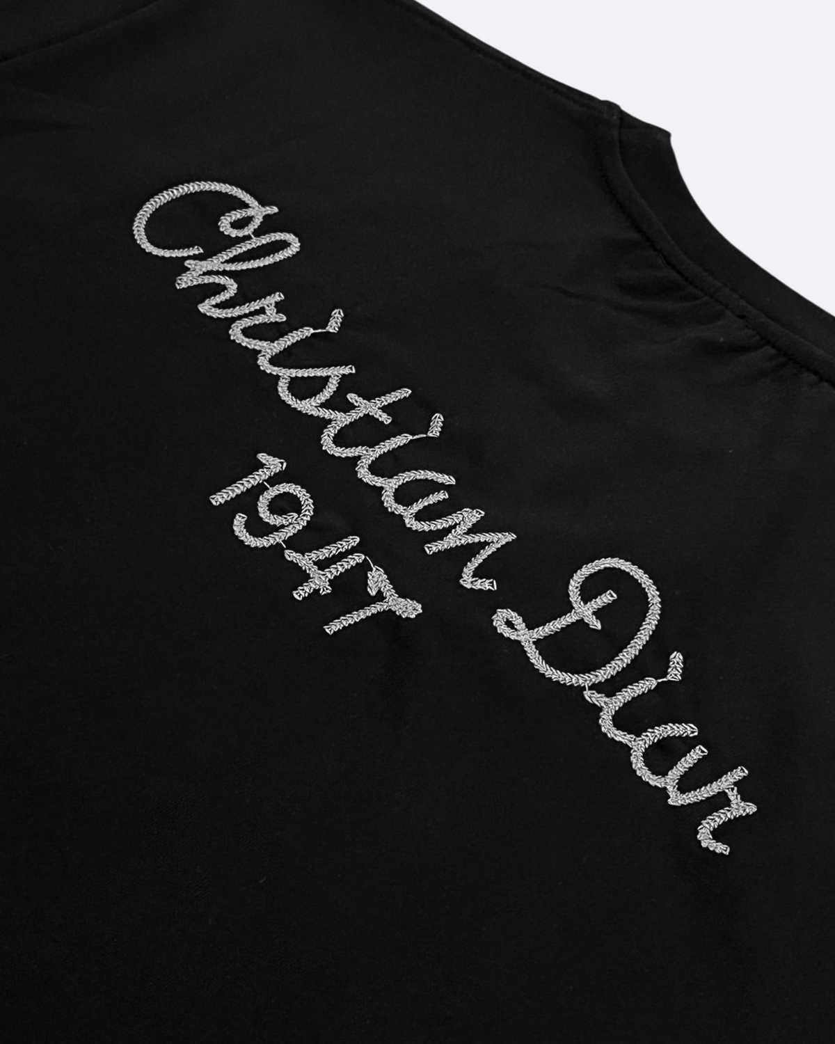 Dior - Script Embroidery T-Shirt - Black