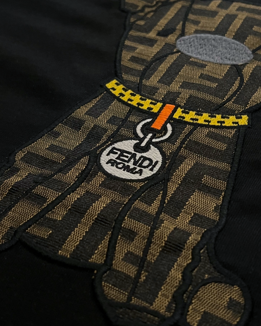 Fendi - FF Dog Embroidery T-Shirt - Black