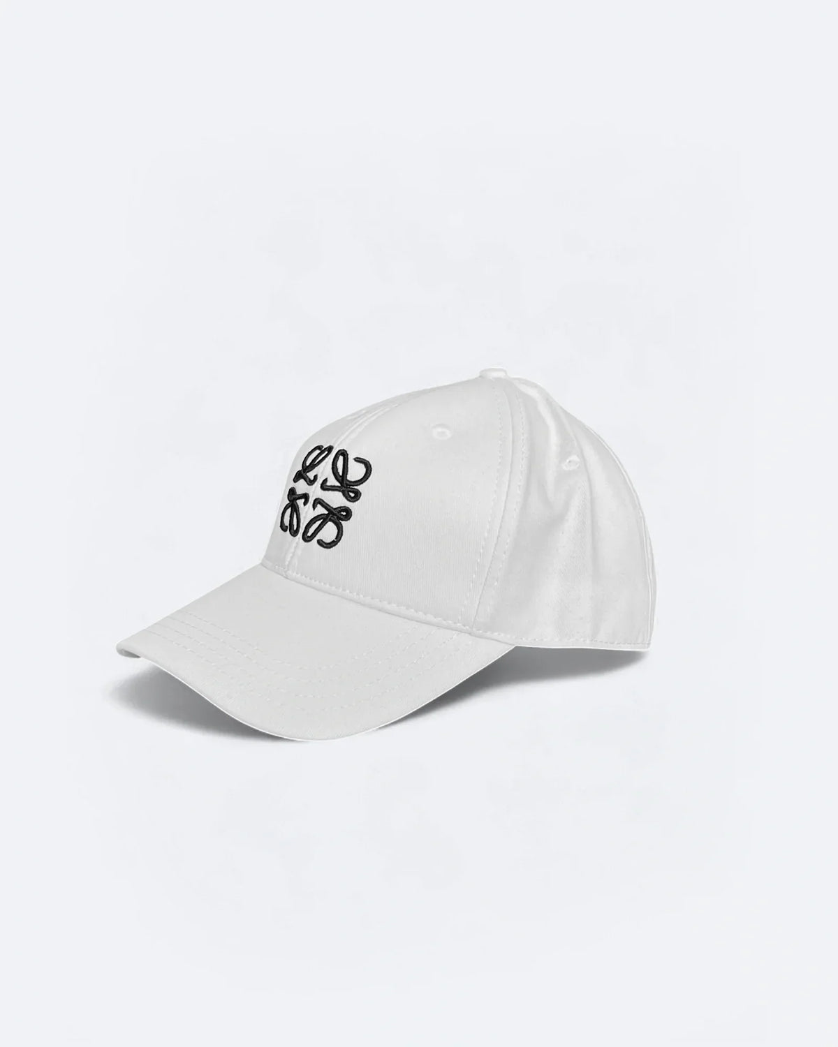 Loewe - Black Logo Embroidery Cap - White