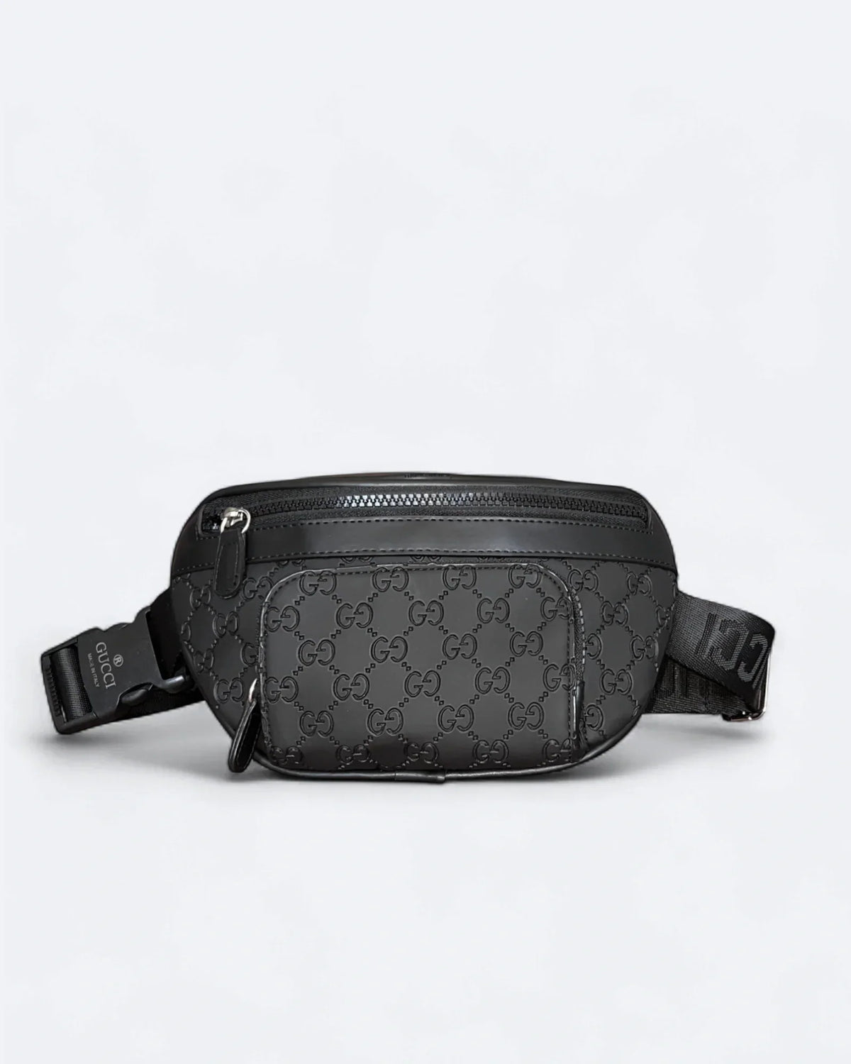 Gucci - GG Canvas Embossed Crossbody Bag - Black