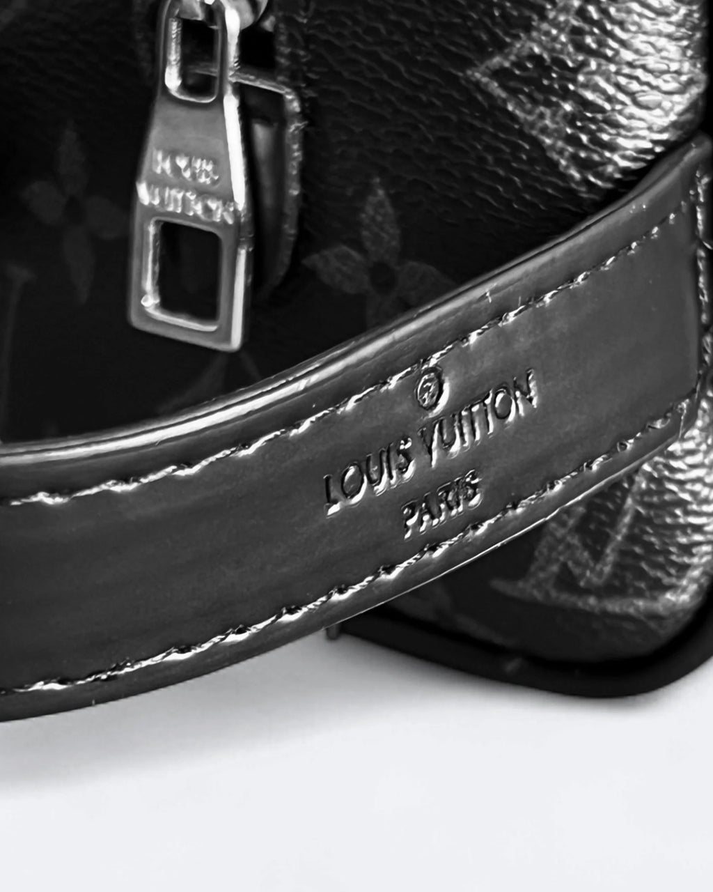 Louis Vuitton - LV Pattern Hand Pouch Bag - Black