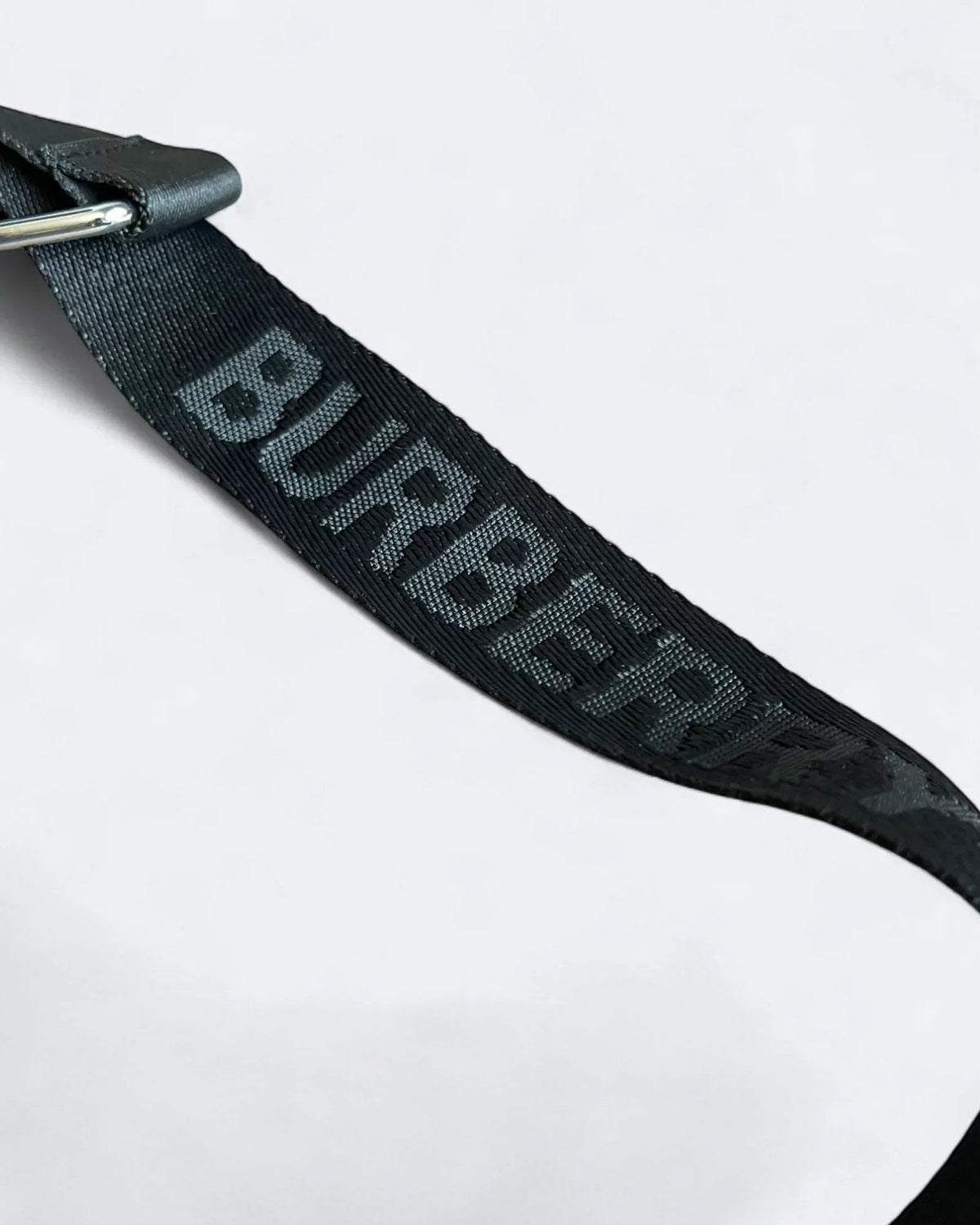 Burberry - Check Pattern Crossbody Bag - Black