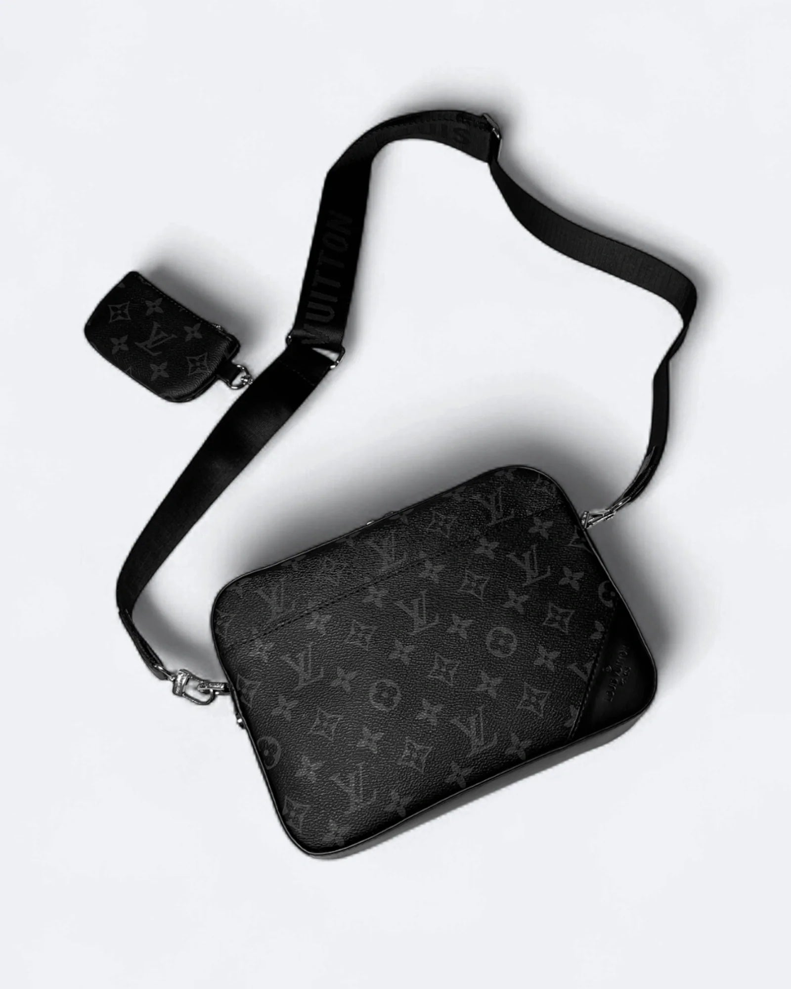 LVTN - Pattern Duo Messenger Bag - Black