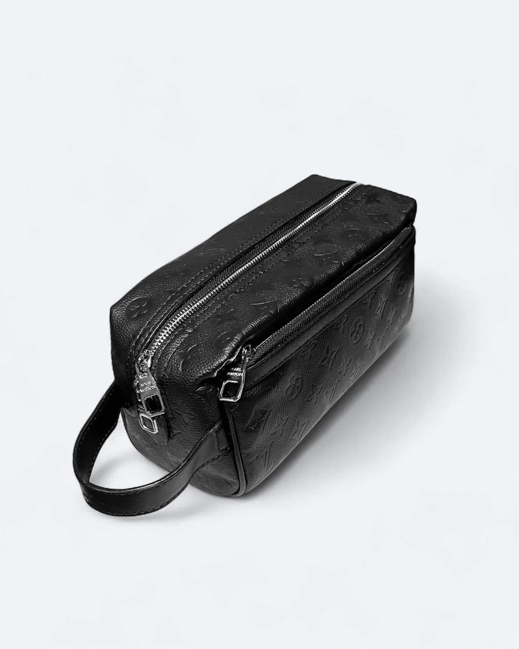 LVTN - Pattern Embossed Toiletry Bag - Black