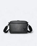 LVTN - Leather Mini Messenger Bag - Black