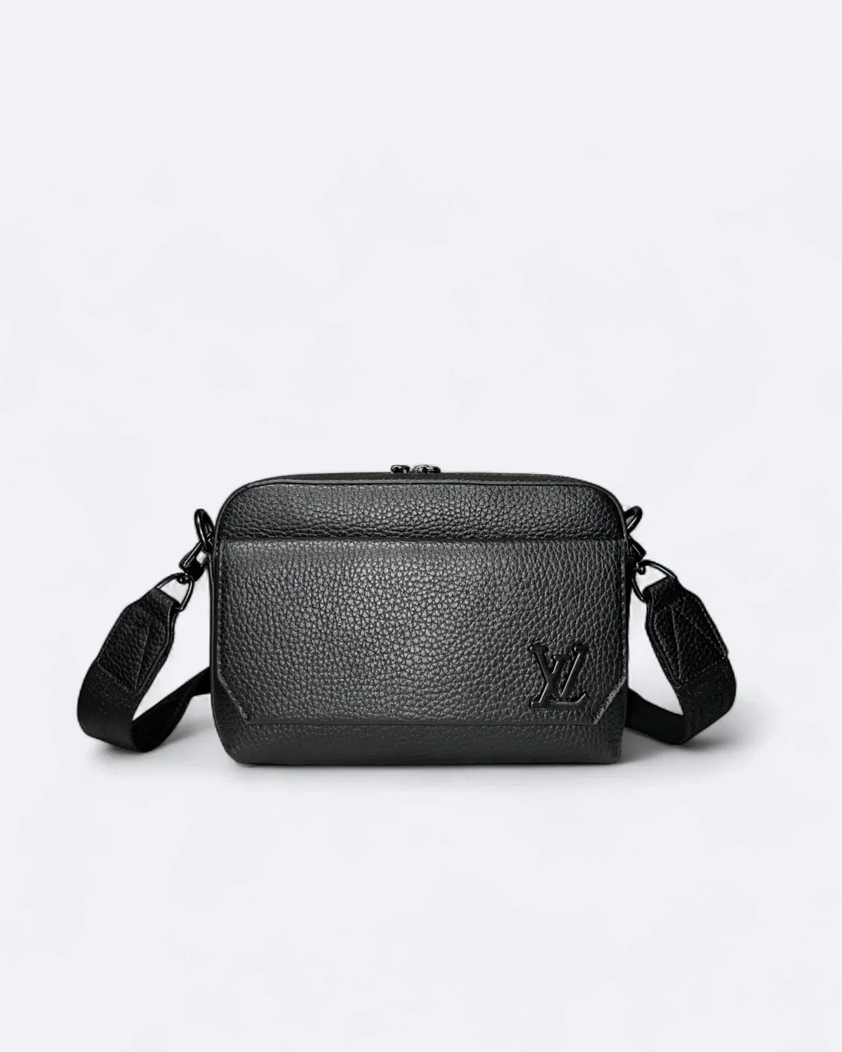 LVTN - Leather Mini Messenger Bag - Black