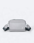 LVTN - Leather Mini Messenger Bag - Light Gray