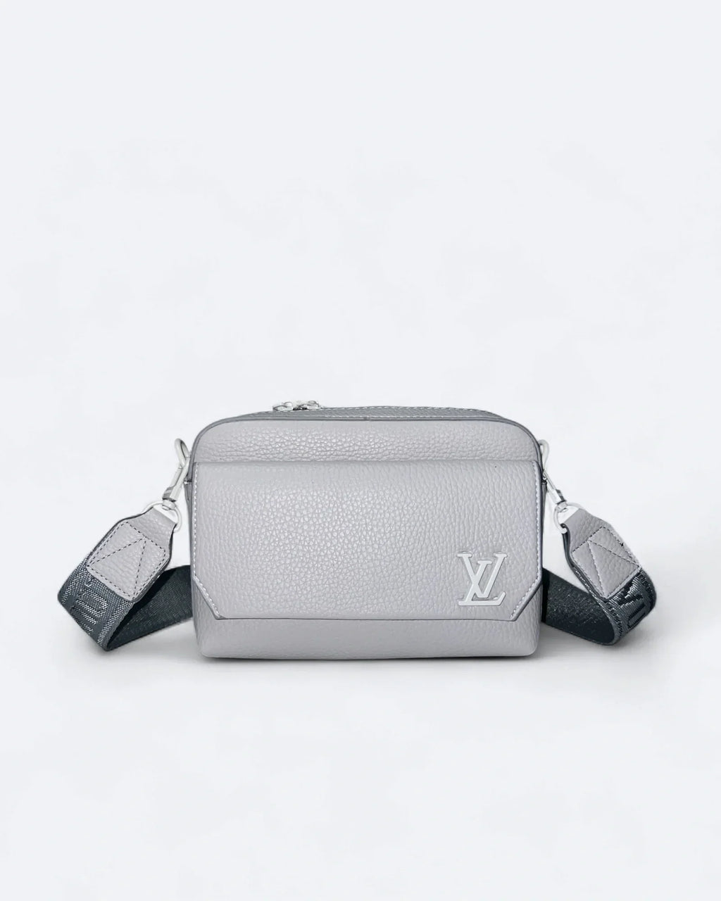 LVTN - Leather Mini Messenger Bag - Light Gray