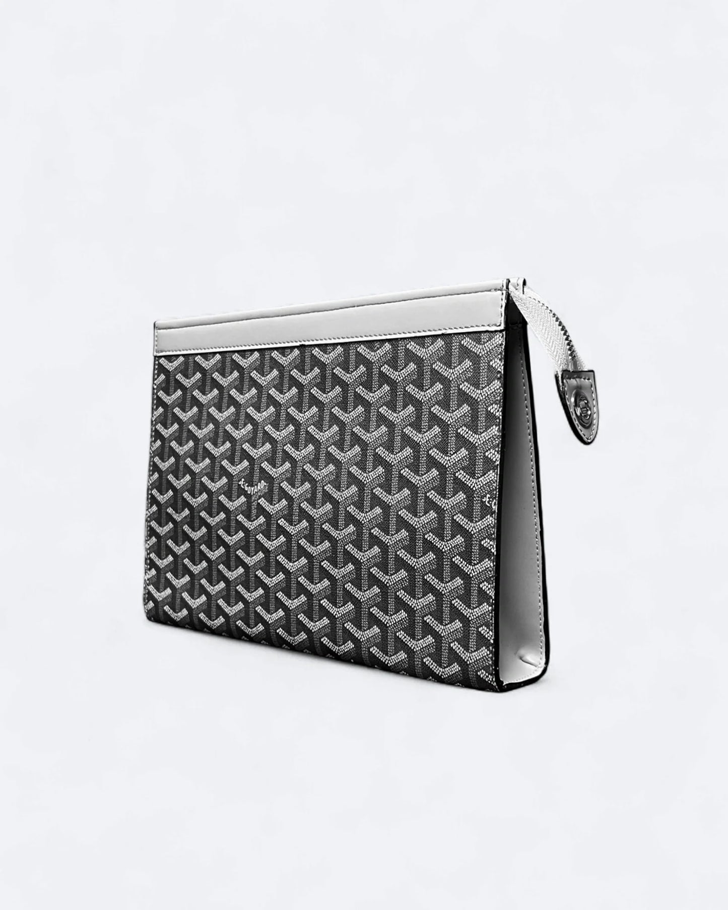 Goyard Pattern Clutch - Gray