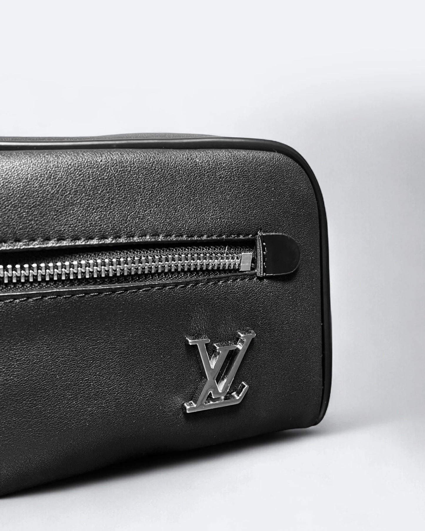 LVTN - Silver Monogram Hand Pouch Bag - Black