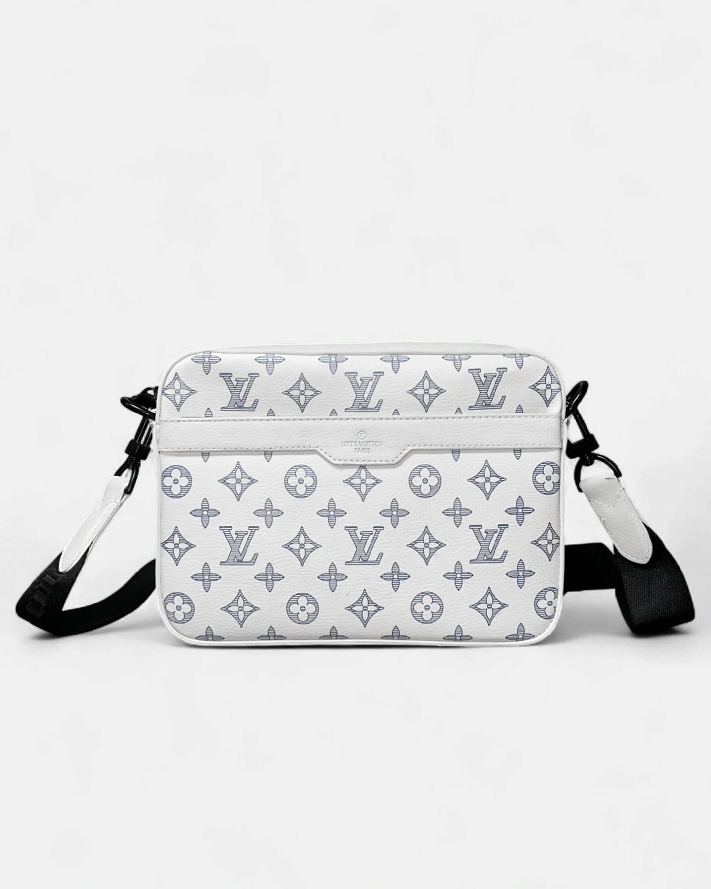 LVTN - Monogram Pattern Trio Set Bags - White/Dark Blue